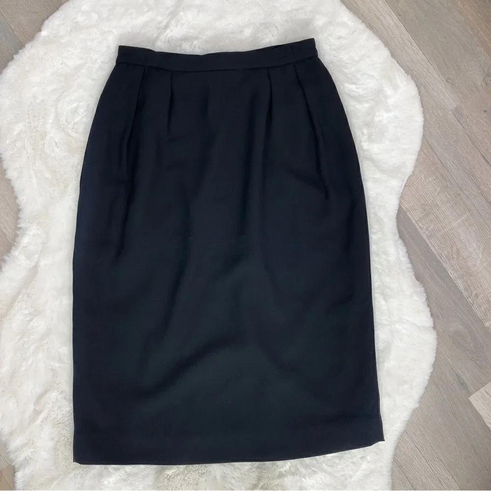 Kasper Pencil Suit Skirt‎ Black 6